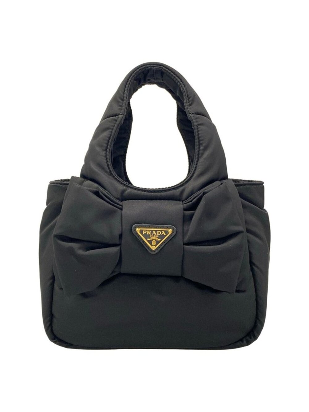 Prada Padded Re-Nylon Mini Bag with Ribbon Black